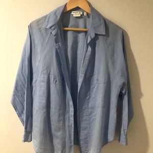 Lacoste Women blue shirt size 40 -size 8 or 10